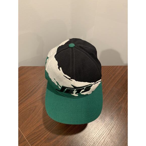 MITCHELL & NESS SNAPBACK CAP, HAT NEW YORK JETS PAINTBRUSH SPLASH VINTAGE NFL‎ - Picture 7 of 13